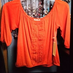 paper + tee orange shirt